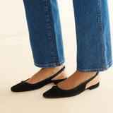 DÔEN - COSSIMA SLINGBACK -- BLACK SUEDE
