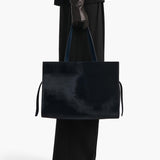 Khaite - Crosby Bag in Midnight Haircalf and Suede