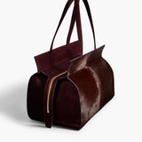 Khaite - Crosby Bag in Rouge Noir Suede