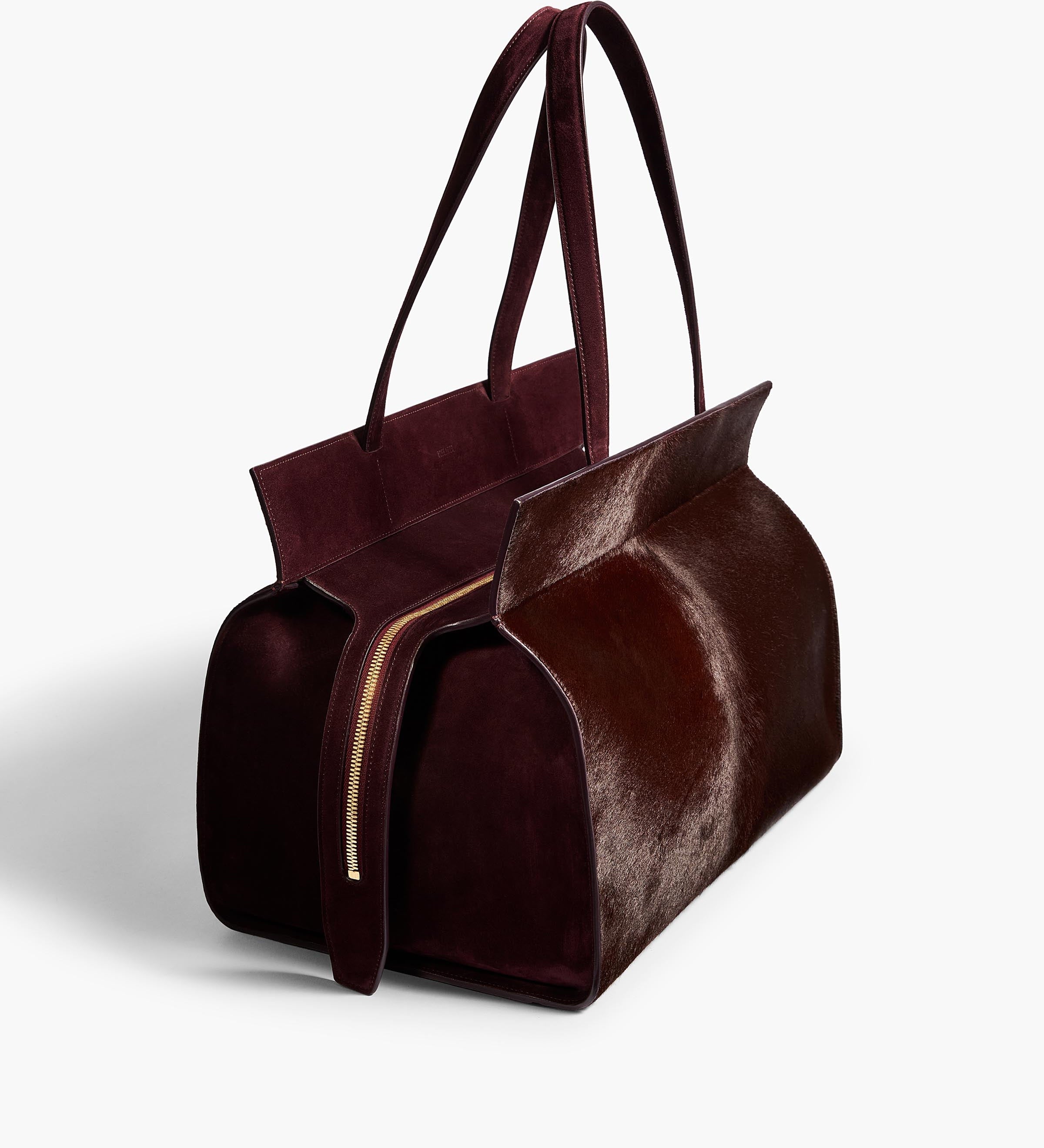 Khaite - Crosby Bag in Rouge Noir Suede