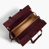 Khaite - Crosby Bag in Rouge Noir Suede