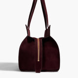 Khaite - Crosby Bag in Rouge Noir Suede