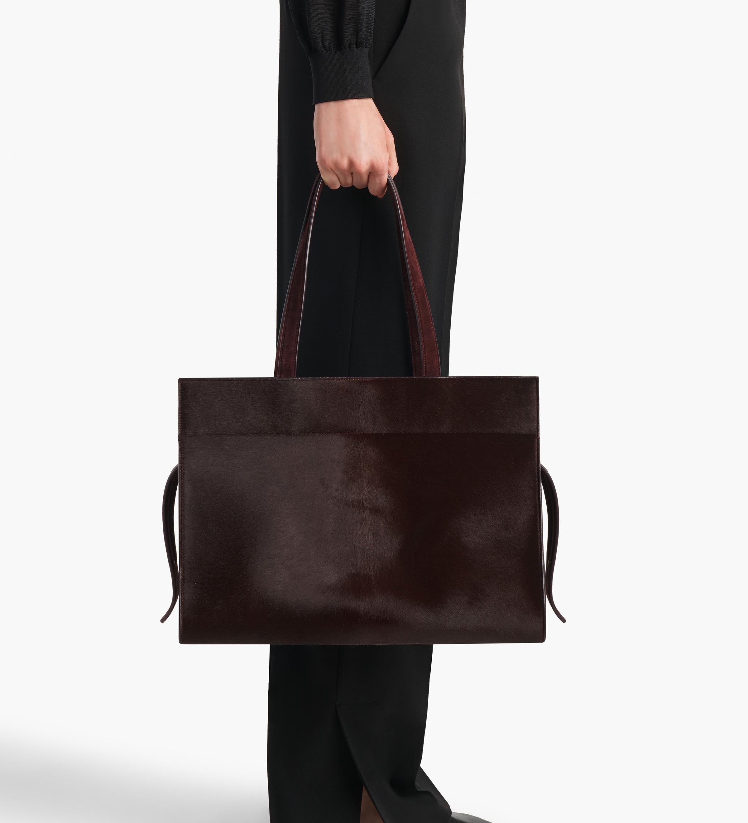 Khaite - Crosby Bag in Rouge Noir Suede