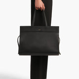 Khaite - Crosby Bag in Black Pebbled Leather