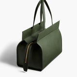 Khaite - Crosby Bag in Bottle Green Pebbled Leather