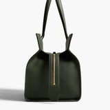 Khaite - Crosby Bag in Bottle Green Pebbled Leather