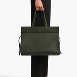 Khaite - Crosby Bag in Bottle Green Pebbled Leather