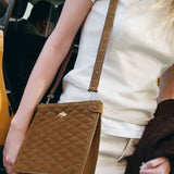 Métier - Stowaway Crossbody Buttery Suede Diamond Quilt Marrakech
