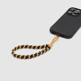 Metier - Wristlet Chain Strap Elvis Black with Gold Hardware