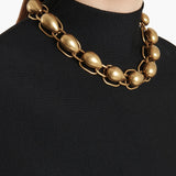 Khaite - Cyclone Chain Necklace in Antique Gold