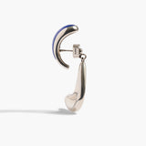 Khaite - Cyclone Earrings in Silver with Blue