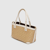 Métier - Cala 21 Woven Sahara With Smooth Calfskin White Sand