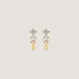Kinn - Cami Diamond J Hoop Earrings