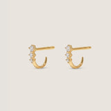 Kinn - Cami Diamond J Hoop Earrings