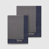 Metier - Small Cashmere Throw Navy and Natural