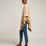 Metier - Small Cashmere Throw Camel and White Sand