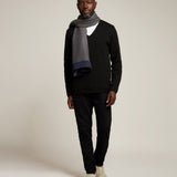 Metier - Small Cashmere Throw Navy and Natural