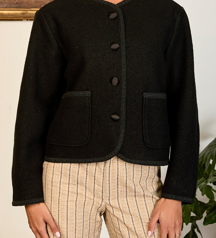 Ciao Lucia - Simona Black Wool Coat