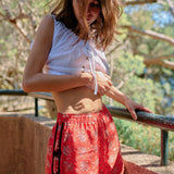 Ciao Lucia - Bibbi Red Begonia Silk Short