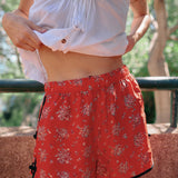 Ciao Lucia - Bibbi Red Begonia Silk Short