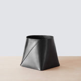 The Citizenry - Azad Tall Leather Storage Bins - Black