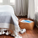 The Citizenry - Azad Low Leather Storage Bin