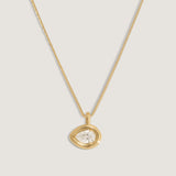 Kinn - Colette Pendant Pear Diamond Necklace