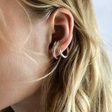 Kinn - Lena Double Passage Sculptural Ring/Ear Cuff Silver
