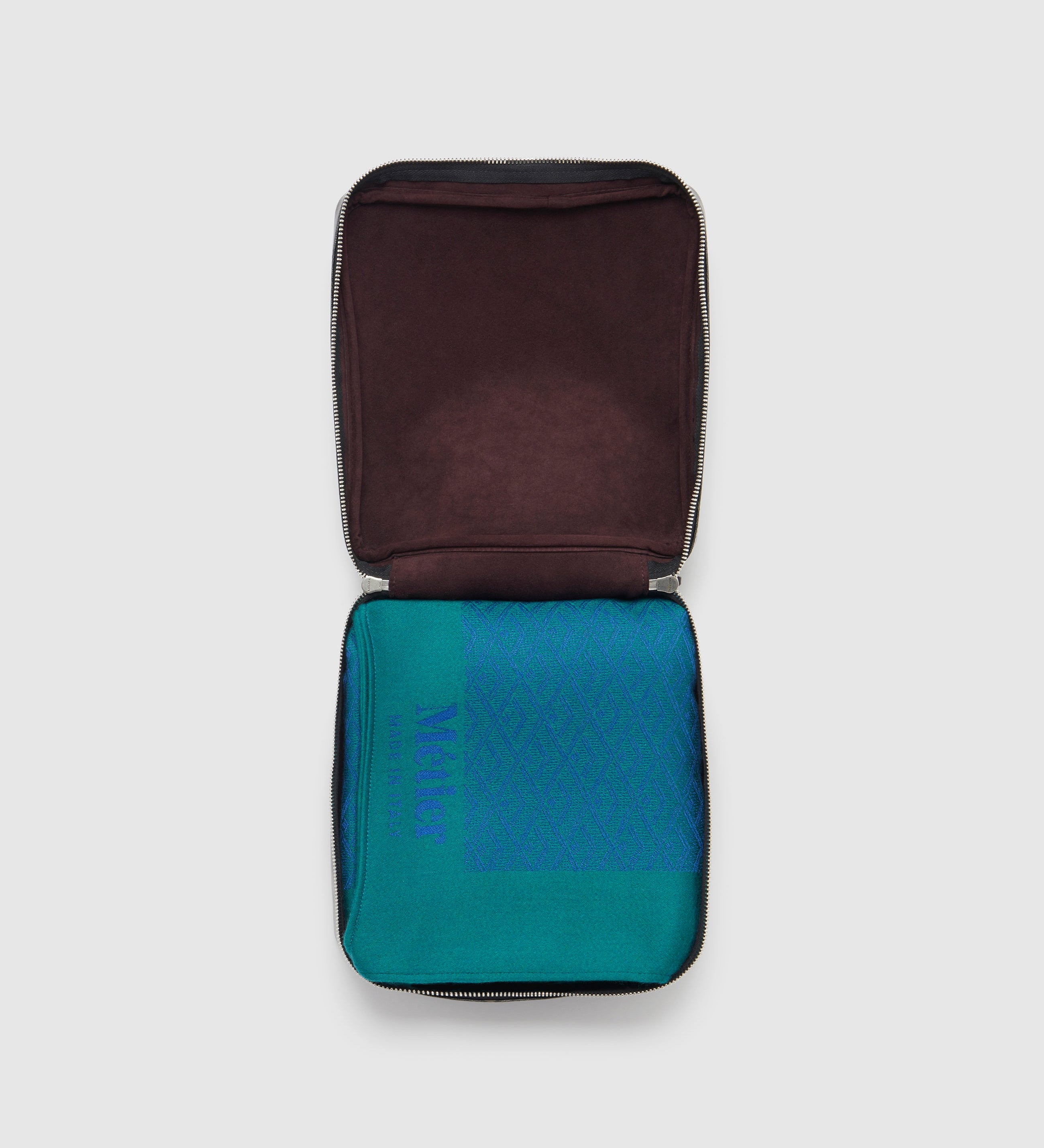 Metier - Large Cashmere Throw Yves Blue and Emerald