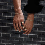 Kinn - Men's Petite Puffed Mariner Chain Bracelet Yellow Gold