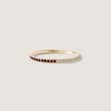 Kinn - Two In One Pavé Ring January Garnet