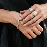 DORSEY PRINCESS-CUT RIVIÈRE BRACELET IN LAB WHITE SAPPHIRE