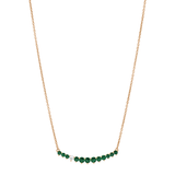 Dorsey - CURVE, LAB EMERALD AND DIAMOND GOLD NECKLACE
