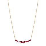 Dorsey - CURVE, LAB RED SAPPHIRE AND DIAMOND GOLD NECKLACE