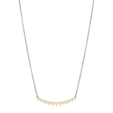 Dorsey - CURVE, LAB YELLOW SAPPHIRE AND DIAMOND SILVER NECKLACE