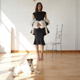 Conner Ives - The Demi Couture Reconstituted Vintage Fur and Silk Robe - Black
