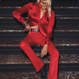 L'AGENCE - Ruth Coated Straight-Leg Jean