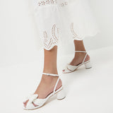 Loeffler Randall - Dahlia White Pleated Bow Heel