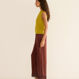 DÔEN - DAMIA CASHMERE VEST -- ANTIQUE MOSS