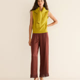 DÔEN - DAMIA CASHMERE VEST -- ANTIQUE MOSS