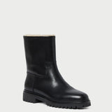 Loeffler Randall - Damian Black Leather Lug Sole Boot