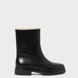 Loeffler Randall - Damian Black Leather Lug Sole Boot