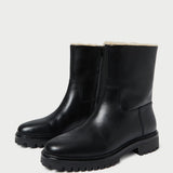 Loeffler Randall - Damian Black Leather Lug Sole Boot
