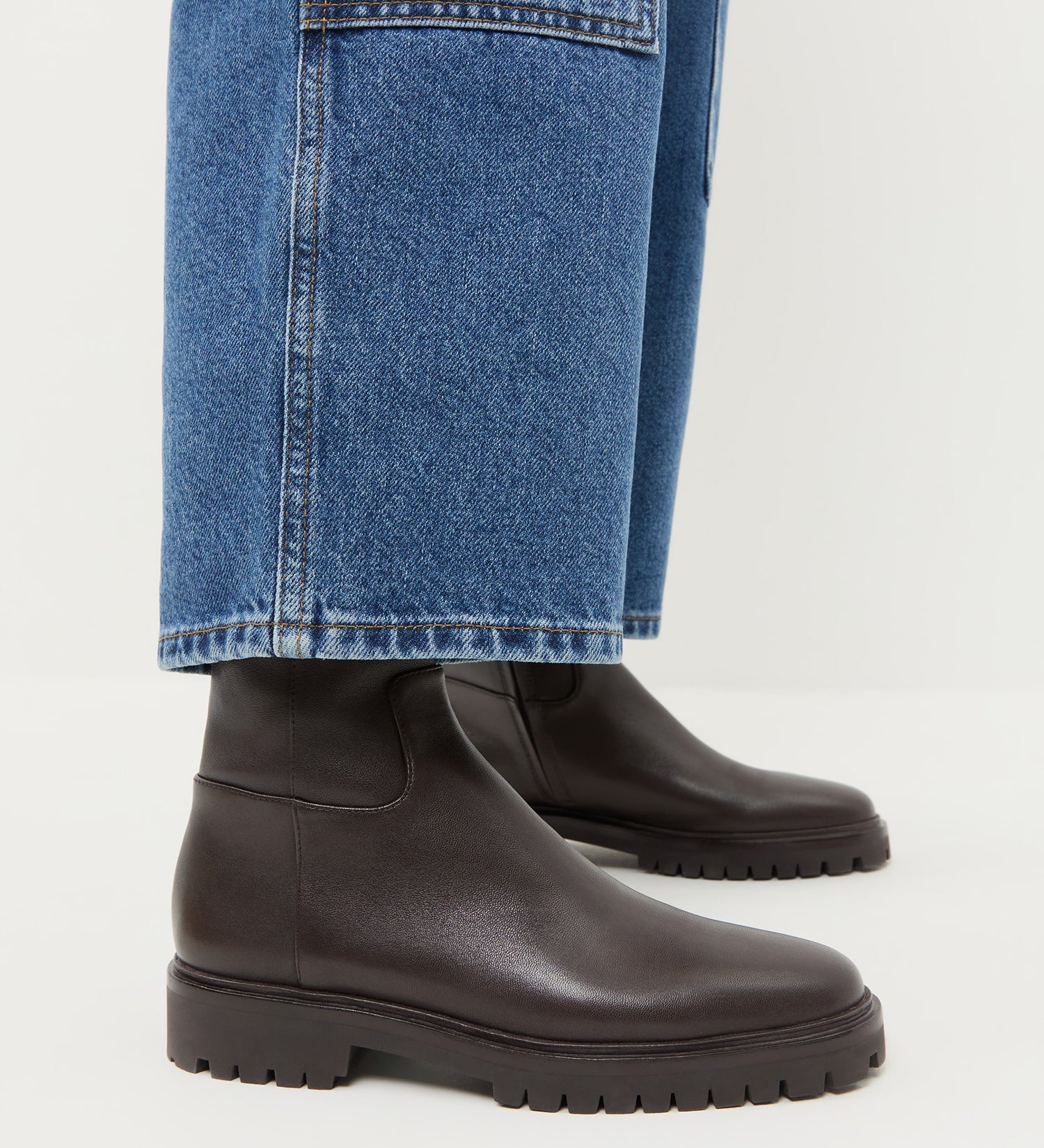 Loeffler Randall - Danny Brown Leather Lug Boot