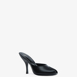 Jude - Date Mule in Black Creased Leather
