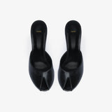 Jude - Date Mule in Black Creased Leather