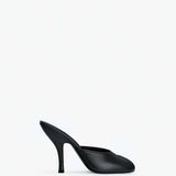 Jude - Date Mule in Black Creased Leather