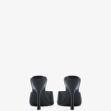 Jude - Date Mule in Black Creased Leather