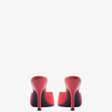 Jude - Date Mule in Red Creased Leather
