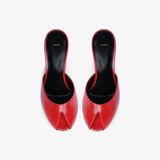 Jude - Date Mule in Red Creased Leather